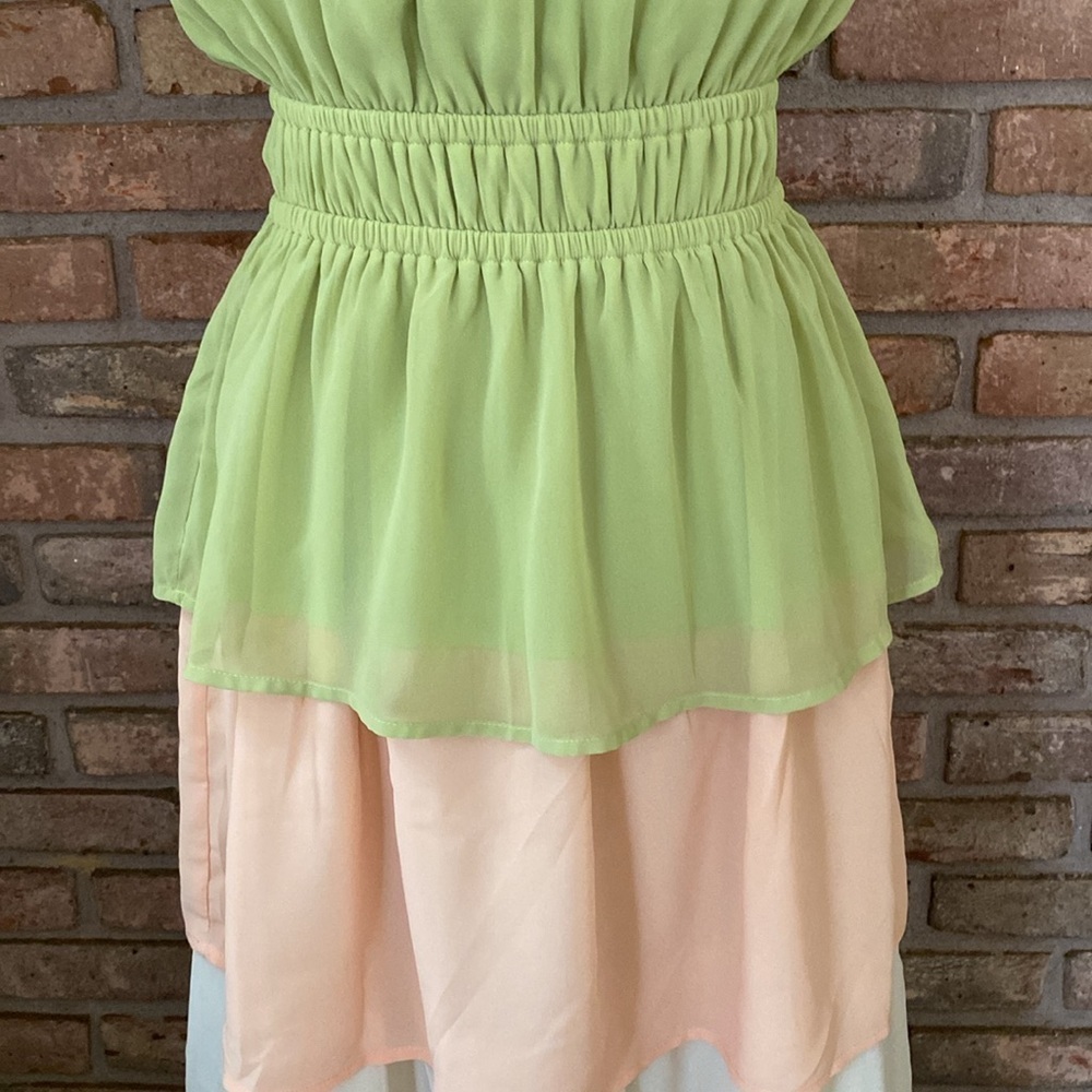 Flying Tomato Multicolored Layered Maxi Dress Small EUC - Picture 3 of 13